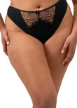 Teagan Thong Black / Almond