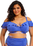 Elomi Plain Sailing Bardot Bikini Top Azure Plain Sailing Bikini Top Azure