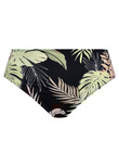 Elomi Tropical Retreat Mid Rise Bikini Brief Black Tropical Retreat Bikini Bottom Black