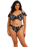 Elomi Echo Shell High Leg Bikini Brief Black Echo Shell Bikini Bottom Black