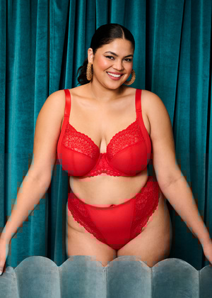 Tiernie Stretch Plunge Bra Red Tiernie  Red