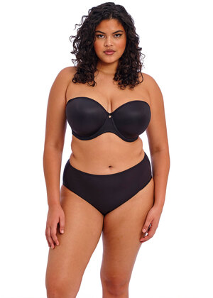 Smooth Molded Strapless Bra Black Smooth  Black