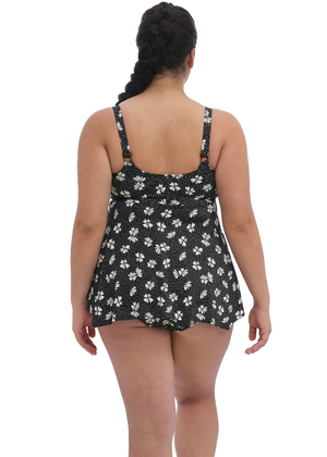 Plain Sailing Moulded Tankini Top Black Daisy Plain Sailing  Black Daisy