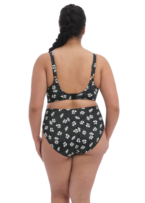 Plain Sailing Plunge Bikini Top Black Daisy Plain Sailing  Black Daisy