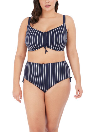 Plain Sailing Crop Bikini Top Midnight Stripe Plain Sailing  Midnight Stripe
