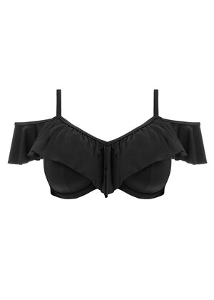 Plain Sailing Bardot Bikinitop Black Plain Sailing  Black