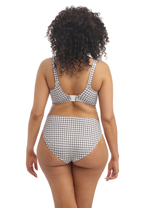 Checkmate Plunge Bikini Top Grey Marl Checkmate  Grey Marl