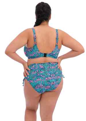 Electric Savannah Plunge Bikini Top Leopard Electric Savannah  Leopard