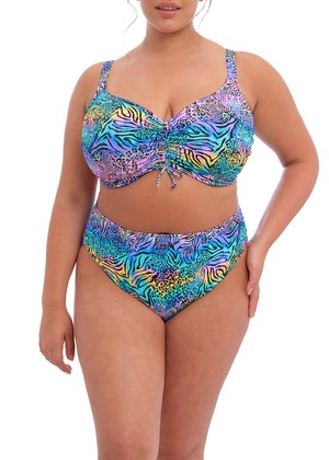 Electric Savannah Crop Bikini Top Zebra Electric Savannah  Zebra
