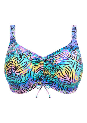 Electric Savannah Crop Bikini Top Zebra Electric Savannah  Zebra