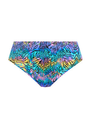 Electric Savannah Mid Rise Bikini Brief Zebra Electric Savannah  Zebra