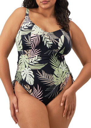 Tropical Retreat Non Wired Swimsuit Black Tropical Retreat  Black