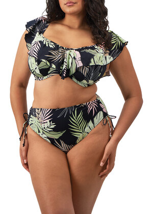 Tropical Retreat Adjustable Bikini Brief Black Tropical Retreat  Black
