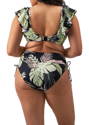 Tropical Retreat Adjustable Bikini Brief Black Tropical Retreat  Black