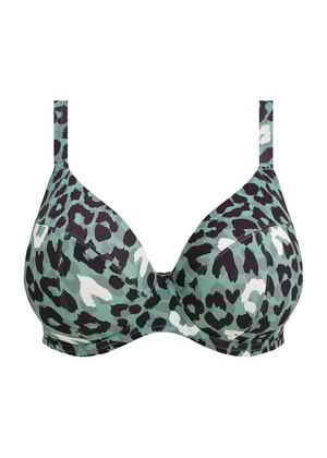 Jungle Bay Plunge Bikini Top Olive Jungle Bay  Olive