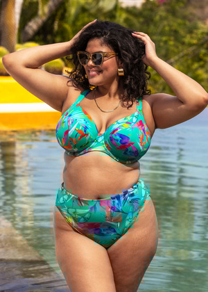 Toyama Tides Mid Rise Bikini Brief Jade Toyama Tides  Jade
