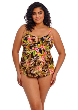 Tiger Valley Molded Tankini Top Black Tiger Valley  Black