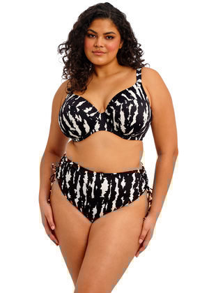 Echo Shell Plunge Bikini Top Black Echo Shell  Black
