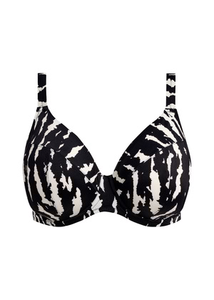 Echo Shell Plunge Bikini Top Black Echo Shell  Black