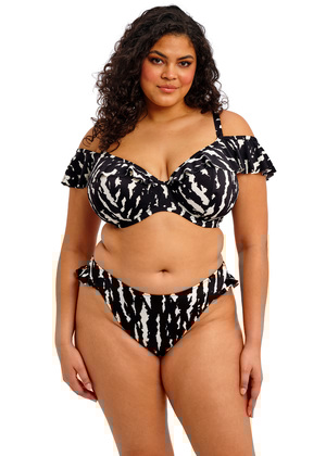 Echo Shell Bardot Bikini Top Black Echo Shell  Black