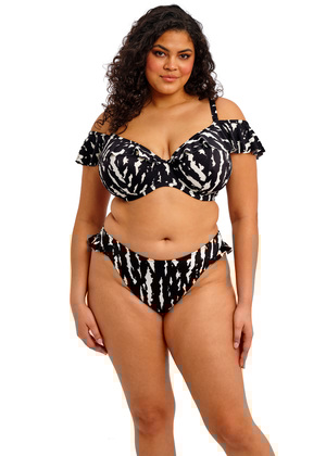 Echo Shell High Leg Bikini Brief Black Echo Shell  Black
