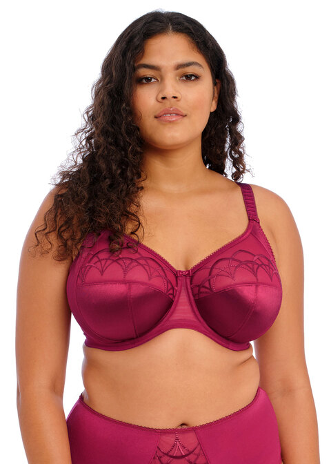 Elomi Women's Plus-Size Cate Underwire Full Cup Banded Bra, Black
