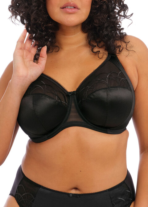 Elomi Cate Embroidered Full Cup Banded Underwire Bra (4030),42JJ,Dark  Copper 