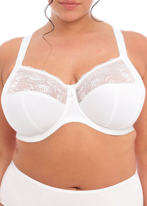 Morgan White Stretch Banded Bra from Elomi