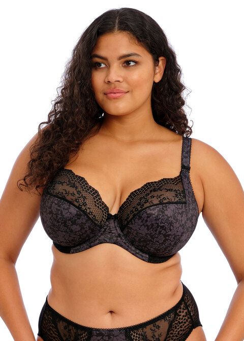 Lucie Black Stretch Plunge Bra from Elomi