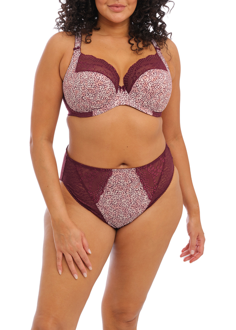 Elomi Lucie plunge bra in mambo snake print EL4490mab