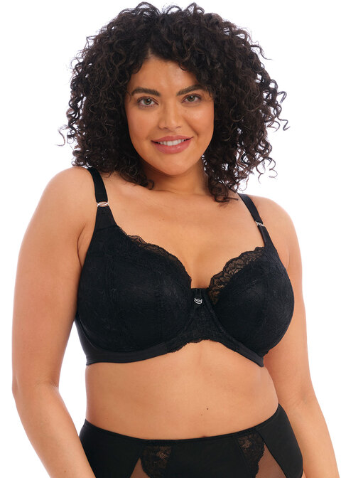 Elomi Brianna Half Cup Bra 8081 Underwired Lightly Padded Full Figure Lace  Bras