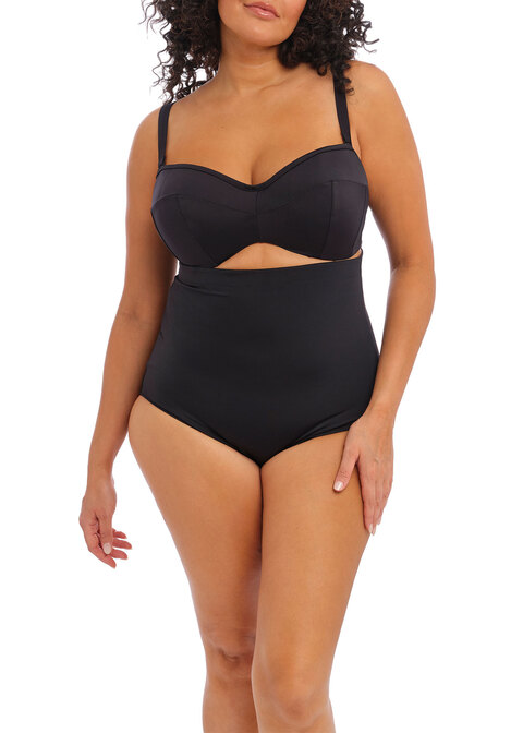 Elomi Essentials High Waist Bikini Swim Brief Black, ES7604BLK