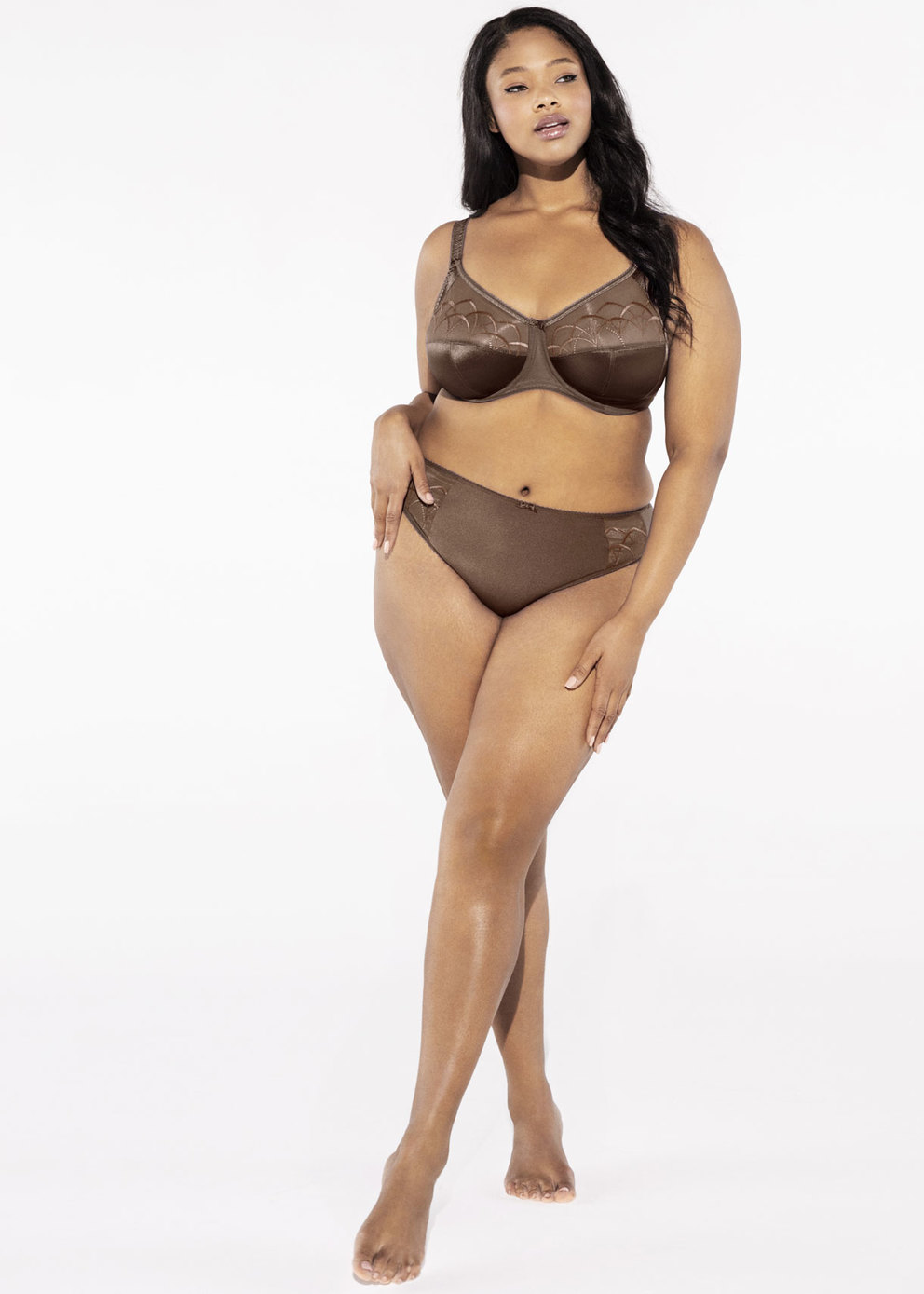 Elomi Cate in Pecan Going Nude: 7 Plus Size Nude Bra Optional for deeper skin
