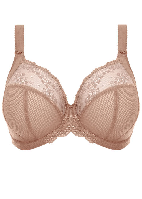 Elomi Charley Banded Plunge Underwire Bra (4380),40J,Fawn