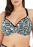 Elomi Zulu Rhythm Plunge Bikini Top Black Zulu Rhythm  Black
