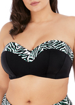 Elomi Zulu Rhythm Bandeau Bikini Top Black Zulu Rhythm  Black