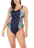 Elomi Pina Colada Moulded Swimsuit Midnight Pina Colada  Midnight