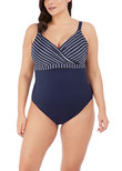Elomi Plain Sailing Moulded Swimsuit Midnight Stripe Plain Sailing  Midnight Stripe