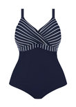 Elomi Plain Sailing Moulded Swimsuit Midnight Stripe Plain Sailing  Midnight Stripe