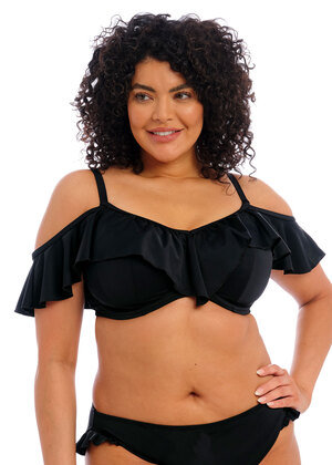 Plain Sailing Bardot Bikinitop Black Plain Sailing  Black