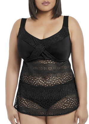 Indie Twist Front Tankini Top Black Indie  Black