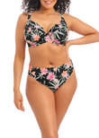 Elomi Dark Tropics Plunge Bikini Top Black Dark Tropics  Black