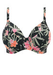 Elomi Dark Tropics Plunge Bikini Top Black Dark Tropics  Black