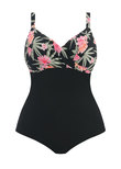 Elomi Dark Tropics Moulded Swimsuit Black Dark Tropics  Black