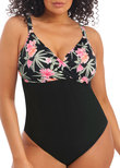 Elomi Dark Tropics Moulded Swimsuit Black Dark Tropics  Black