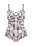 Elomi Checkmate Moulded Swimsuit Grey Marl Checkmate  Grey Marl