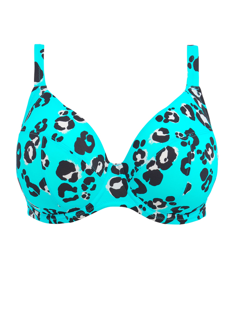 Elomi Swim Magnetic Underwired Plunge Bikini Top - Midnight - Curvy Bras