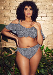 Elomi Pebble Cove High Leg Bikini Brief Black Pebble Cove Bikini Bottom Black