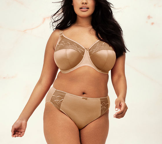 Elomi Lingerie, Cate in Hazel, Full Cup Banded Bra and Brief